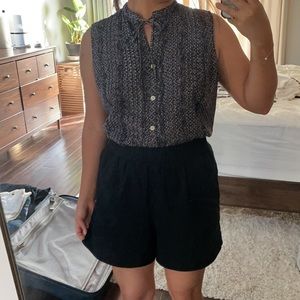 Banana Republic tie neck blouse